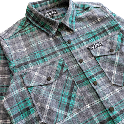 Women's Highland Tech Flannel - Gray/Seafoam