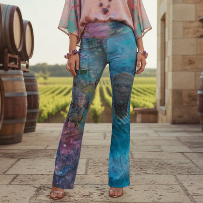 Feathers of Our Fathers High Waist Flare leggings