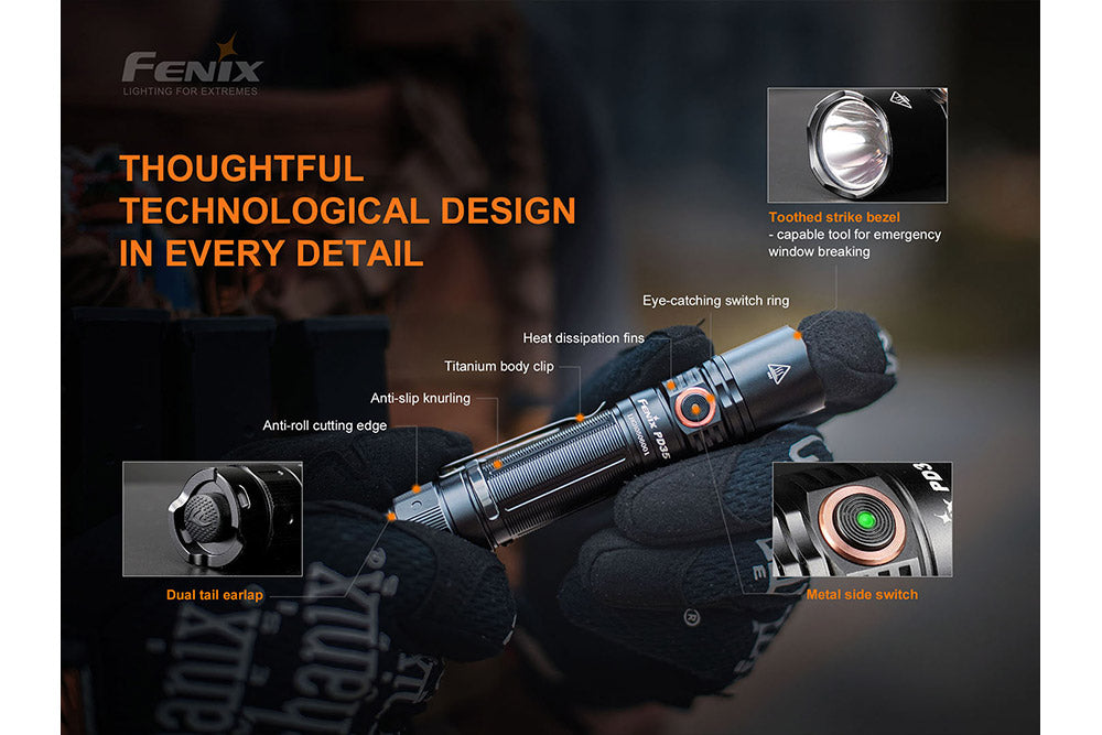 Fenix PD35 V3.0 Everyday Carry Flashlight - 1700 Lumens - Triathlete Store