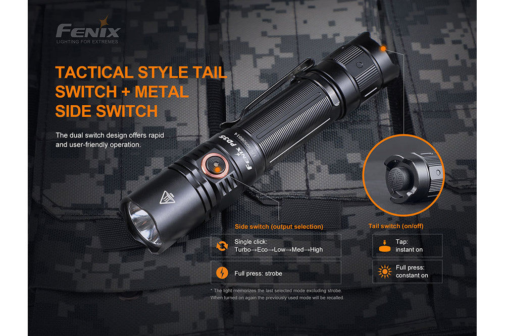 Fenix PD35 V3.0 Everyday Carry Flashlight - 1700 Lumens - Triathlete Store