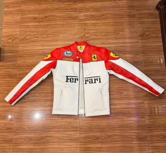 Ferrari Red & White Vintage Jacket