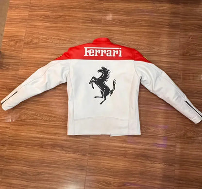 Ferrari Red & White Vintage Jacket