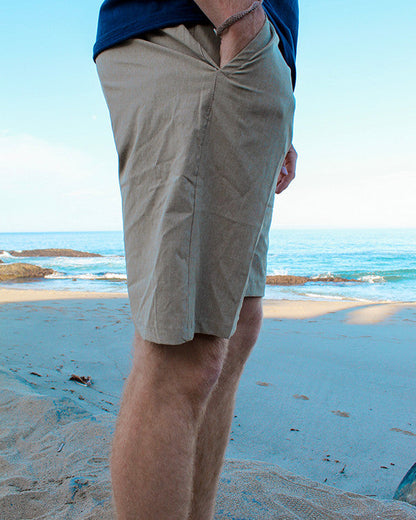 Koloa Hybrid Shorts- Khaki Heather