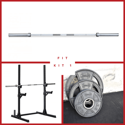 Compact Squat Stand Fitness Package - Muscle D - Vertical Bar Storage