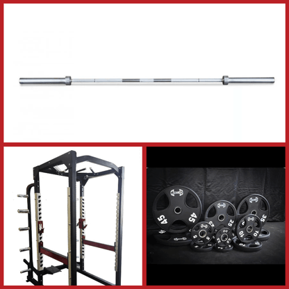 Power Cage Complete Weight Set - Muscle D Fitness - Commercial Squat Rack - Functional Pull-Up Bar - 10 Weight Storage Pegs - Power Rack