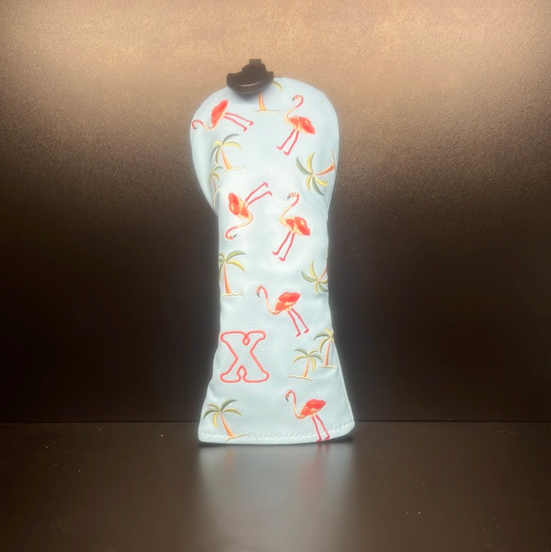 Flamingos & Palm Trees Headcover