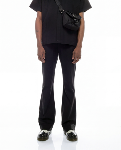 Re-Nylon and Calf leather shoulder bag