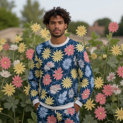 Floral Print Unisex Pants 100% Cotton