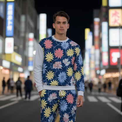 Floral Print Unisex Pants 100% Cotton