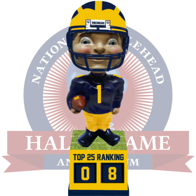 Michigan Wolverines Football Top 25 Ranking Tracker Bobblehead