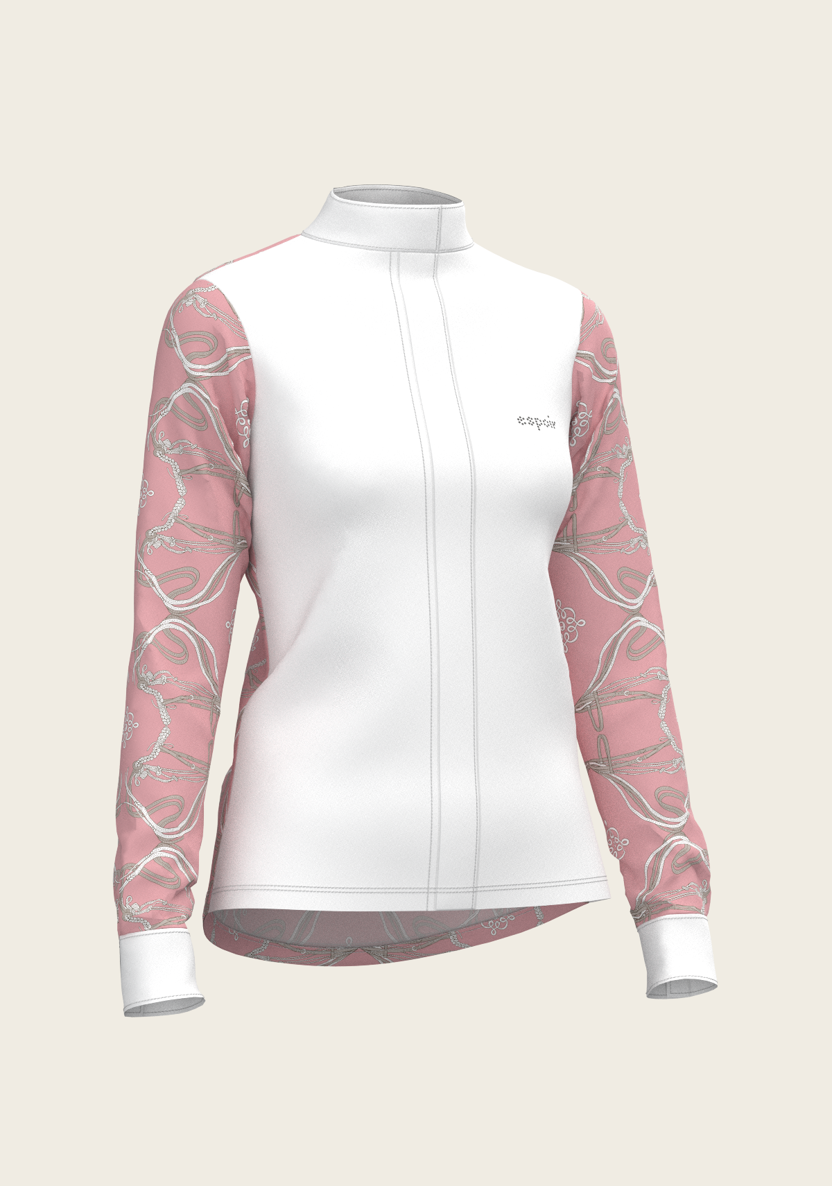 Roped Bridles on Rose Long Sleeve Show Shirt