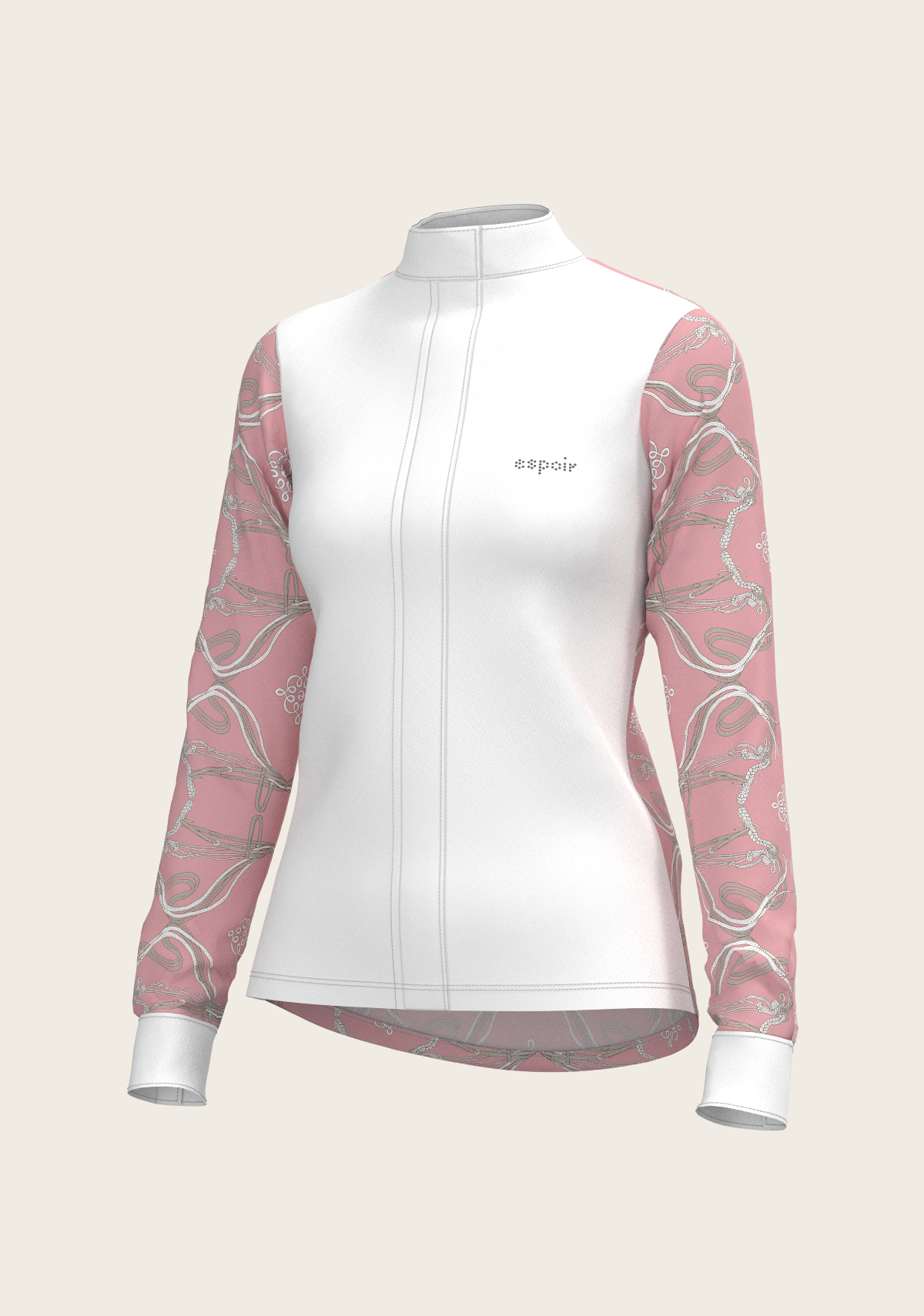 Roped Bridles on Rose Long Sleeve Show Shirt