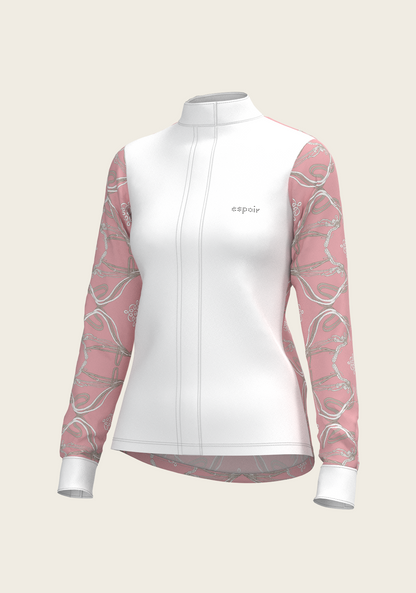 Roped Bridles on Rose Long Sleeve Show Shirt