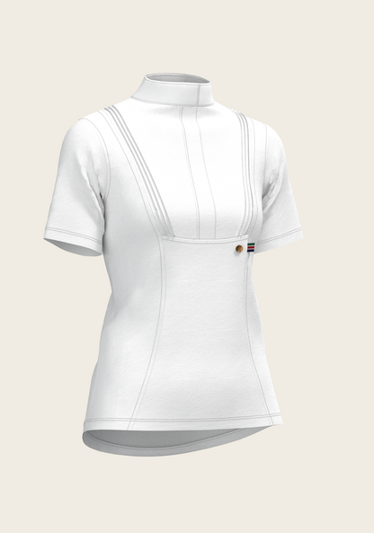 Short Pleated Short Sleeve Show Shirt