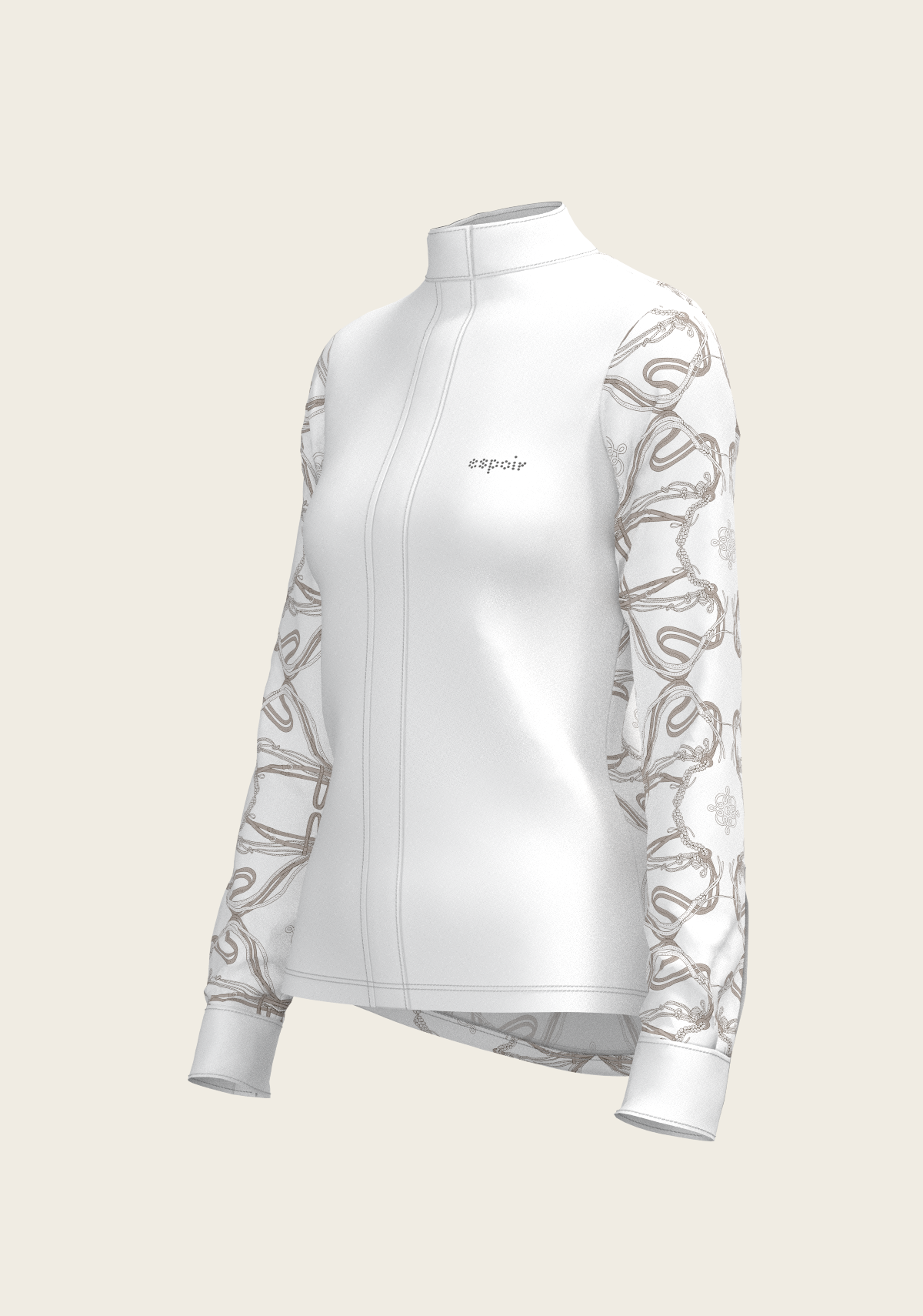 Roped Bridles on White Long Sleeve Show Shirt