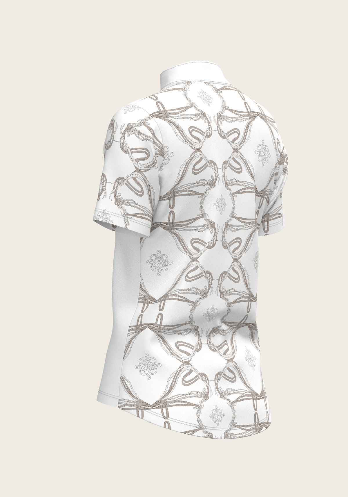 Roped Bridles on White Short Sleeve Show Shirt