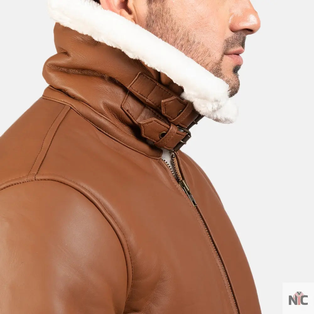 Francis B-3 Brown Leather Bomber Jacket