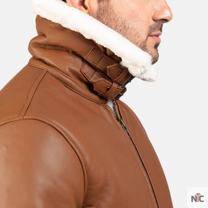 Francis B-3 Brown Leather Bomber Jacket
