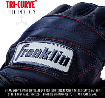 Franklin Natural ® II HI-LITE Batting Gloves - Navy
