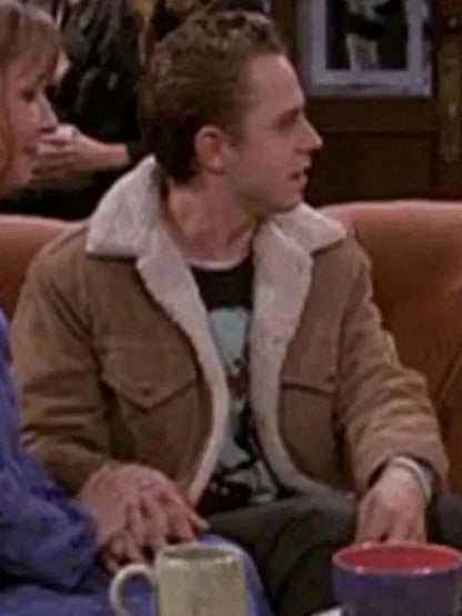 Friends S04 Frank Buffay Jr Brown Shearling Jacket