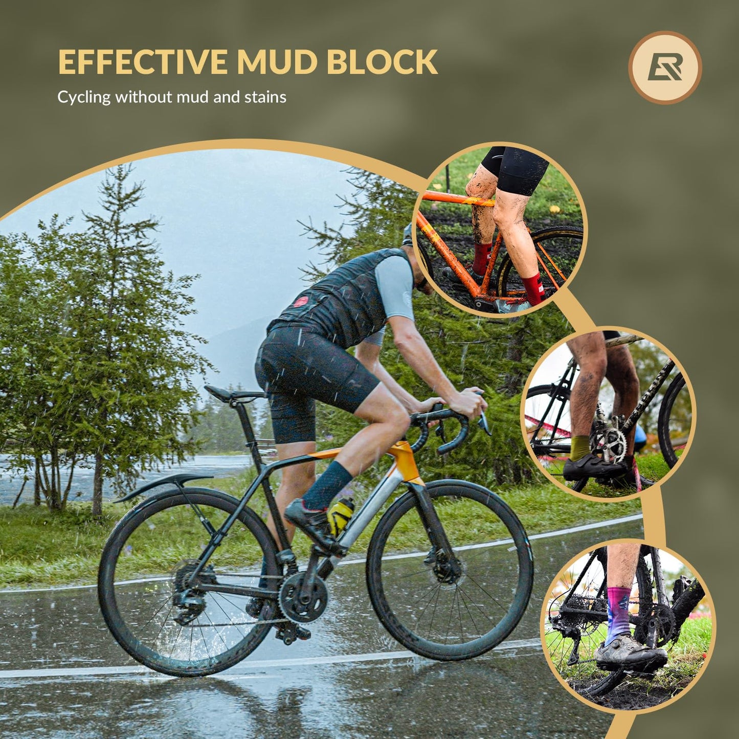 ROCKBROS Adjustable Bike Fender for 26"/27.5"/29" MTB Mud Guards - Triathlete Store