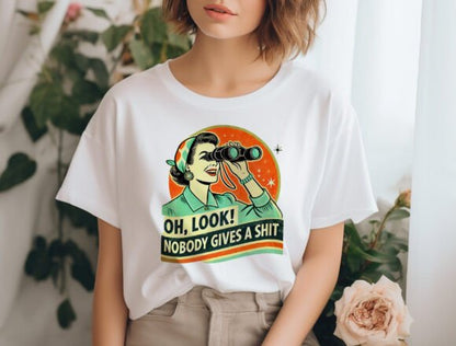 Funny Retro Woman Unisex Bamboo/Cotton Graphic T-Shirt