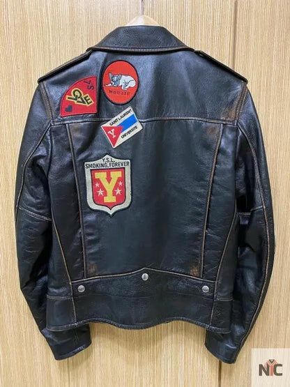 G Eazy Saint Laurent Paris Vintage Calf Leather Jacket