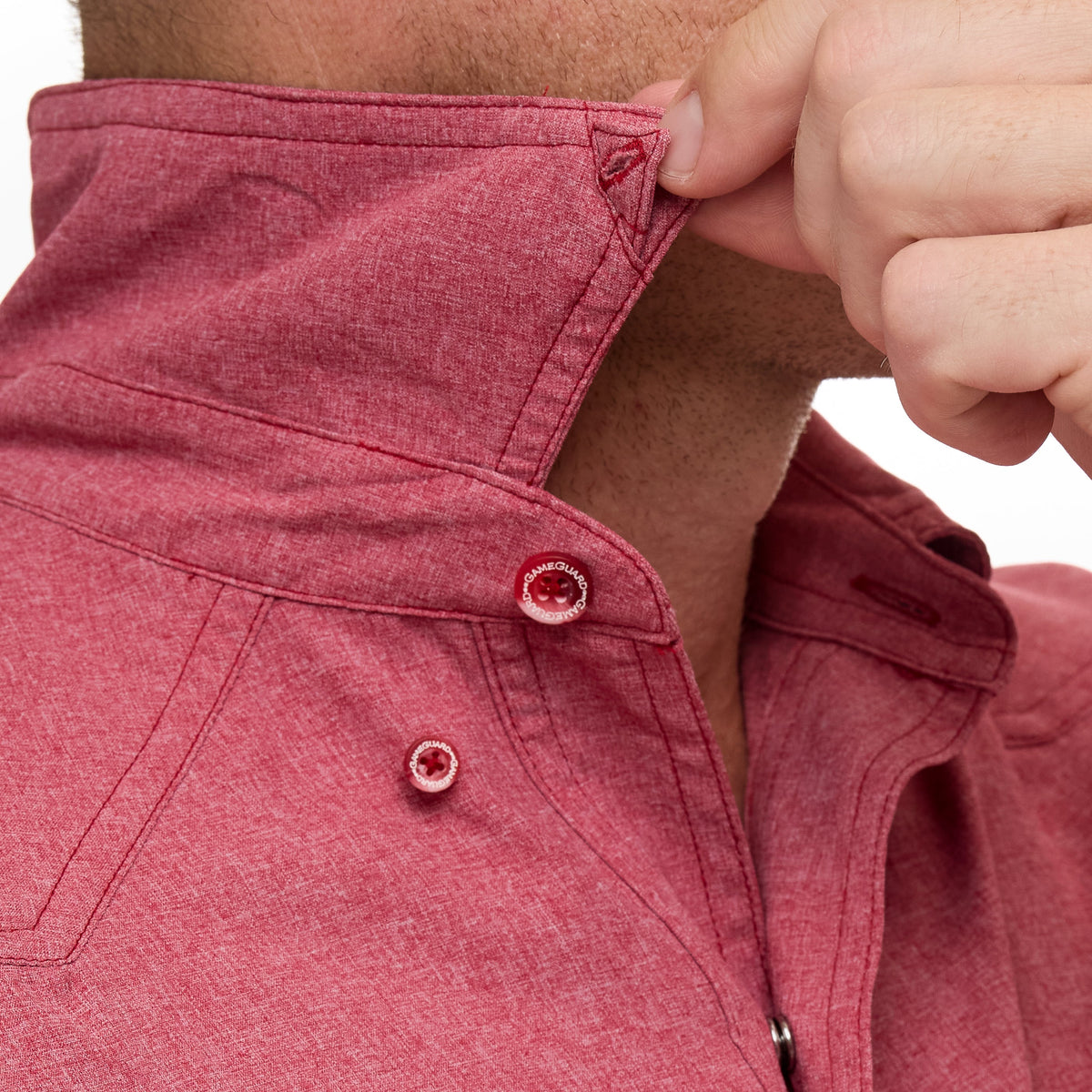 Crimson Pearl Snap Shirt | Long Sleeve