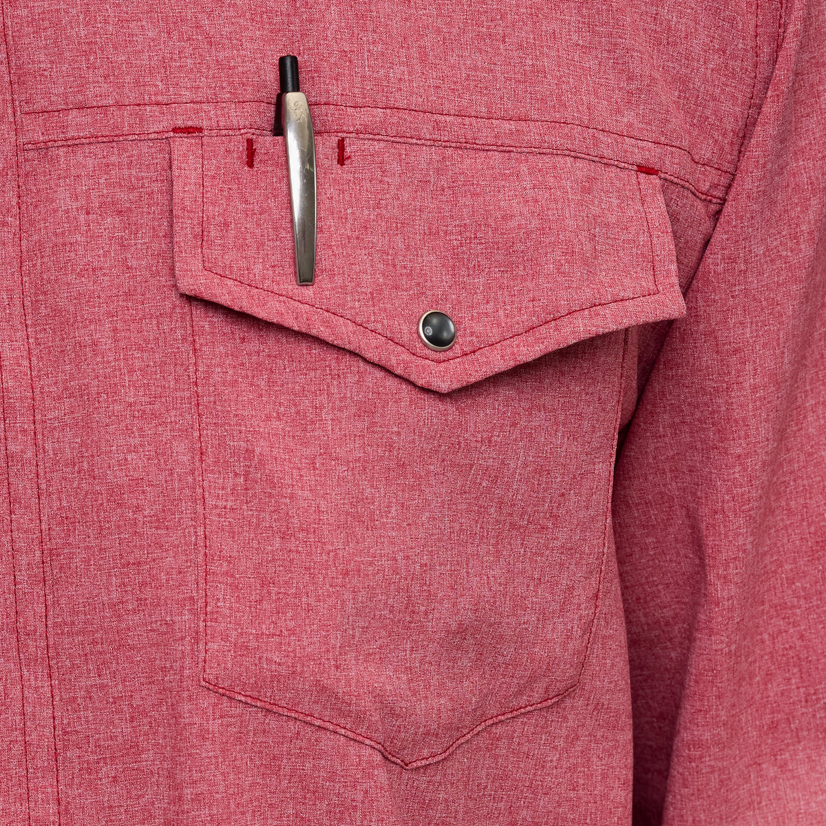 Crimson Pearl Snap Shirt | Long Sleeve