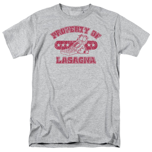 Garfield Property Of Lasagna Mens T Shirt Athletic Heather Officially Licensed