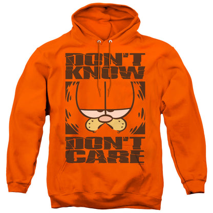 Garfield Don'T Know Don'T Care Mens Hoodie Orange