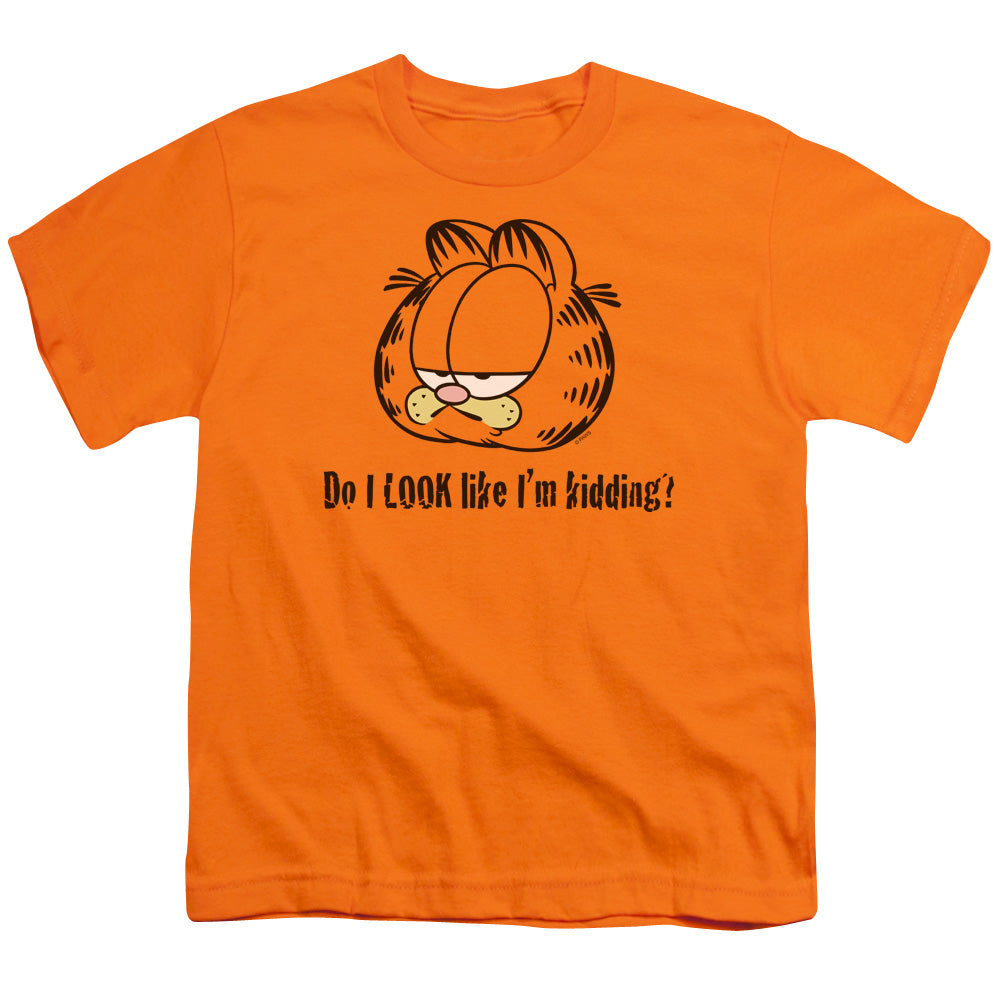 Garfield Do I Look Like Im Kidding Kids Youth T Shirt Orange