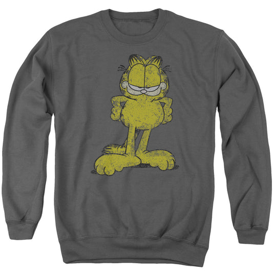 Garfield Big Ol' Cat Mens Crewneck Sweatshirt Charcoal