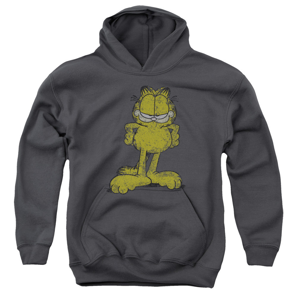 Garfield Big Ol' Cat Kids Youth Hoodie Charcoal