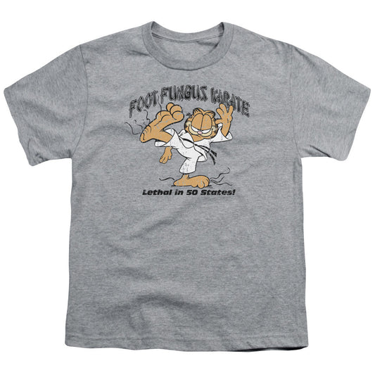 Garfield Foot Fungus Karate Kids Youth T Shirt Athletic Heather