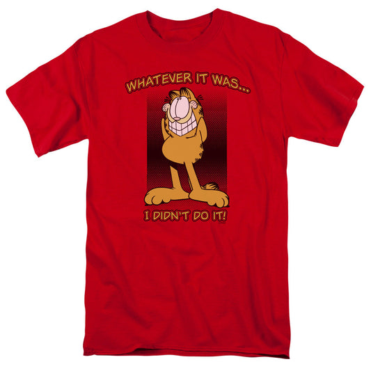 Garfield I Didnt Do It Mens T Shirt Red Officially Licensed