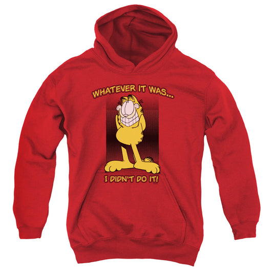 Garfield I Didnt Do It Kids Youth Hoodie Red
