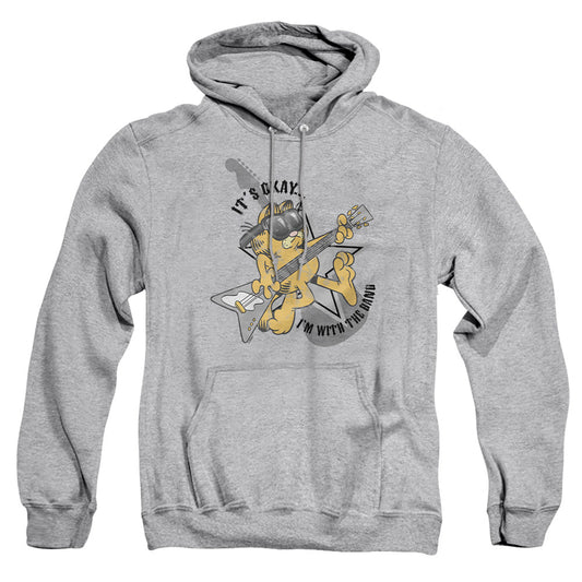 Garfield Im With The Band Mens Hoodie Athletic Heather Officially Licensed