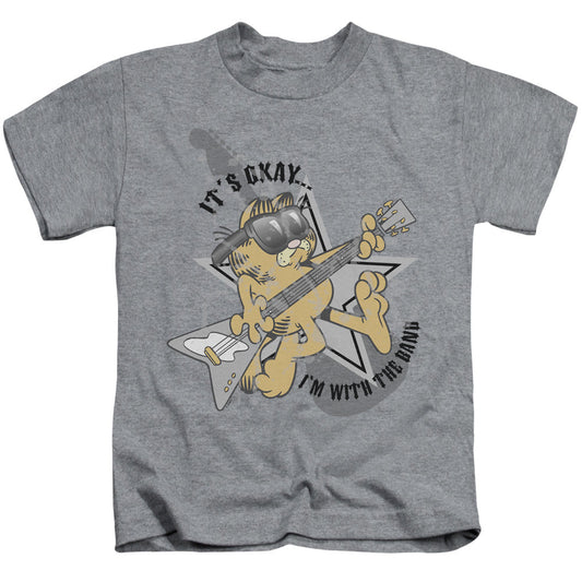 Garfield Im With the Band Juvenile Kids Youth T Shirt Athletic Heather
