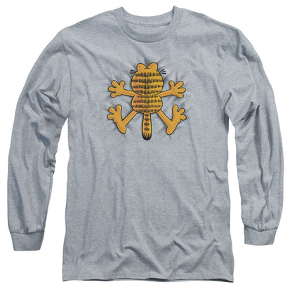 Garfield Ow Mens Long Sleeve Shirt Athletic Heather Officially Licensed