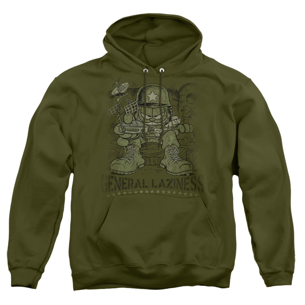 Garfield General Laziness Mens Hoodie Military Green
