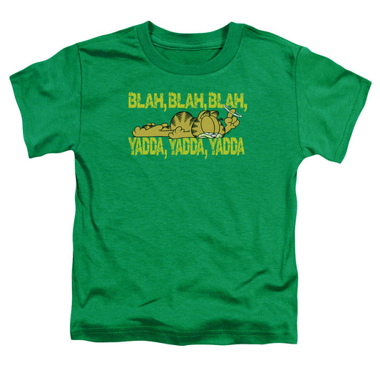 Garfield Blah Blah Blah Toddler Kids Youth T Shirt Kelly Green