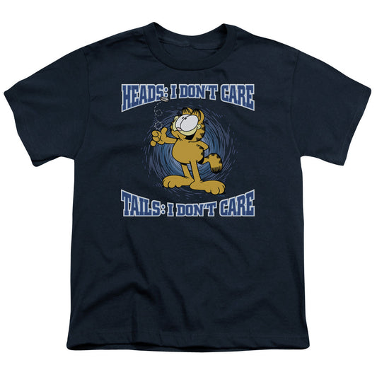 Garfield Heads or Tails Kids Youth T Shirt Navy