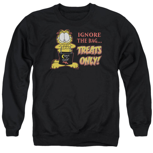 Garfield Treats Only Mens Crewneck Sweatshirt Black