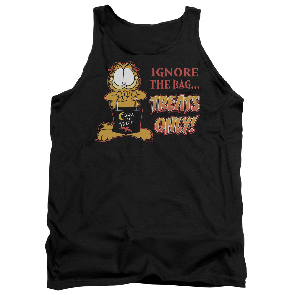 Garfield Treats Only Mens Tank Top Shirt Black