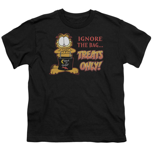 Garfield Treats Only Kids Youth T Shirt Black
