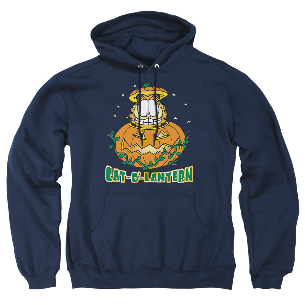 Garfield Cat O Lantern Mens Hoodie Navy