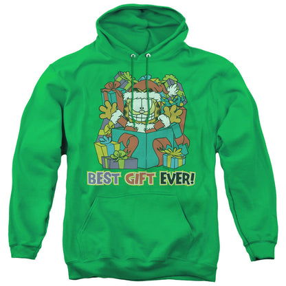 Garfield Best Gift Ever Mens Hoodie Kelly Green