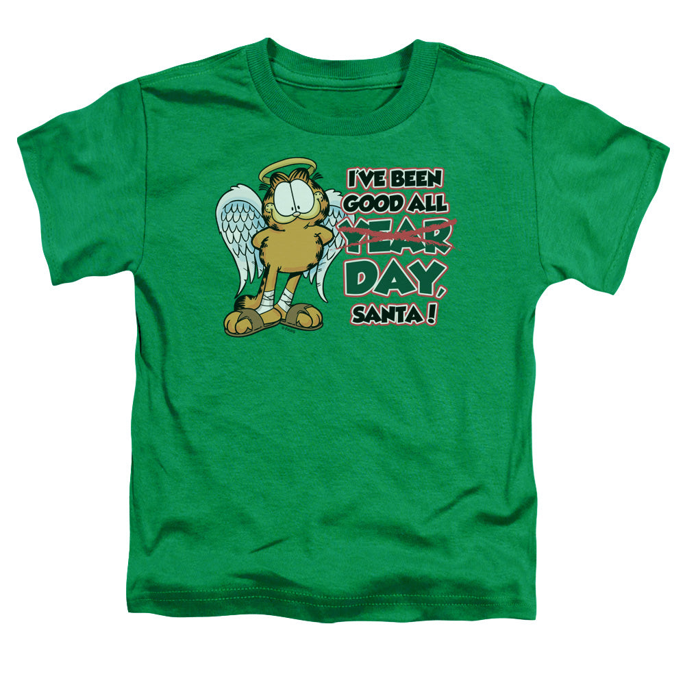 Garfield Ive Been Good Toddler Kids Youth T Shirt Kelly Green