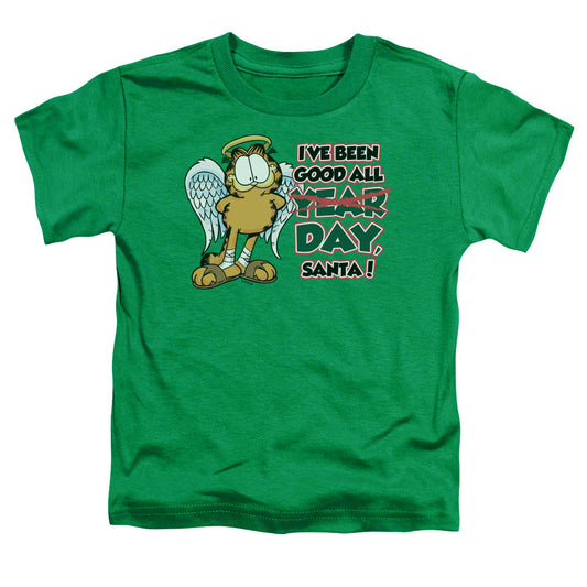 Garfield Ive Been Good Toddler Kids Youth T Shirt Kelly Green